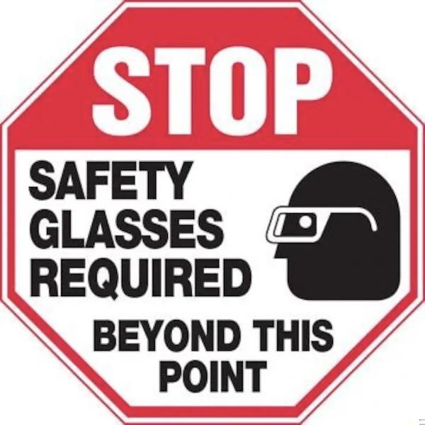 Accuform STOP SAFETY SIGN SAFETY GLASSES MPPE920XL MPPE920XL - main